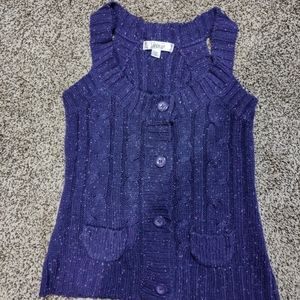 Decree Purple cardigan vest